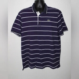Men’s Lacoste Striped Polo Shirt Size 7 (2XL US Sizing)